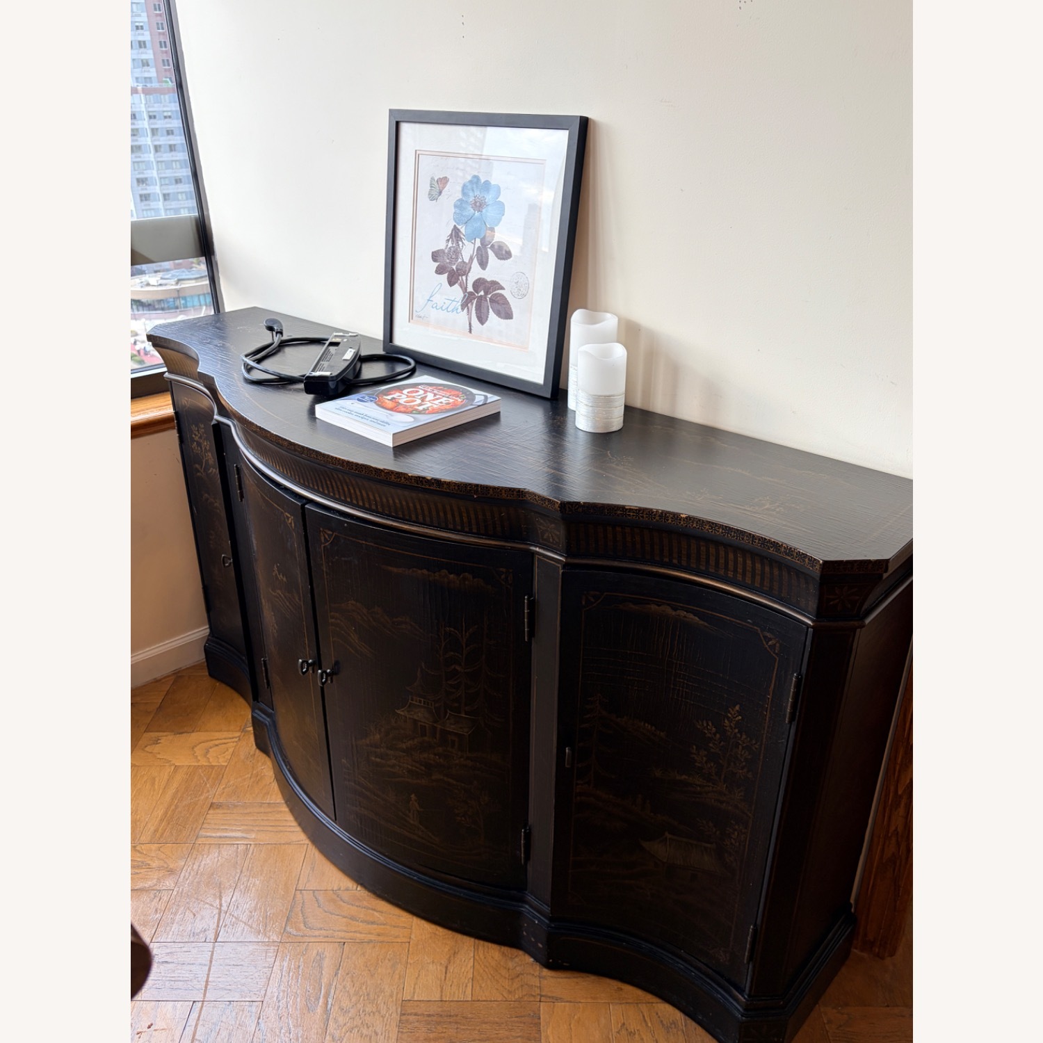 Ethan Allen Vivianne Serpentine Black Sideboard - image-2
