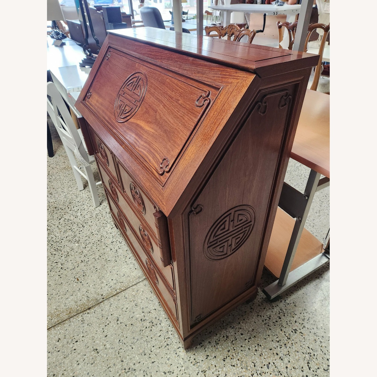 Vintage/Antique Rosewood Oriental Desk - image-5