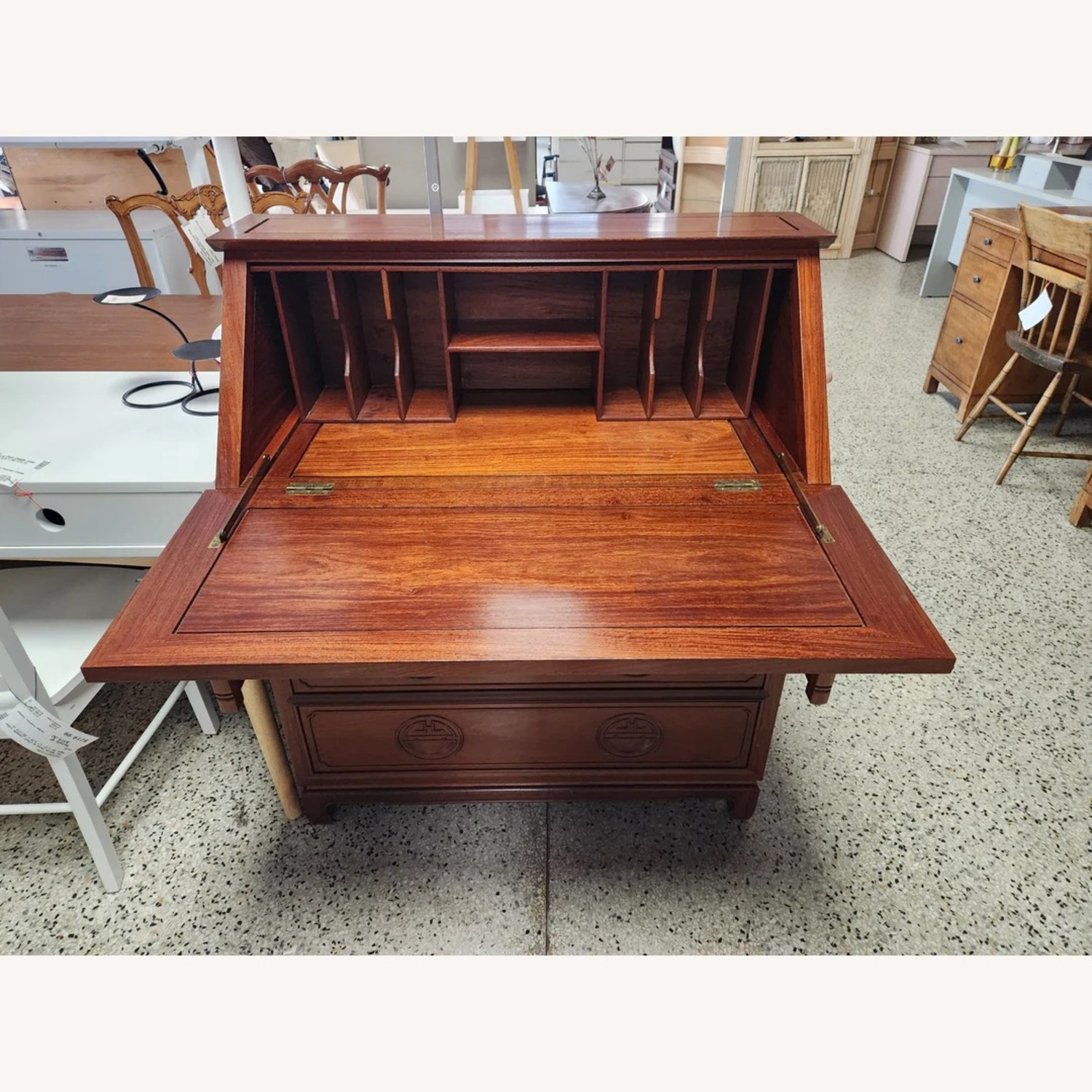 Vintage/Antique Rosewood Oriental Desk - image-3