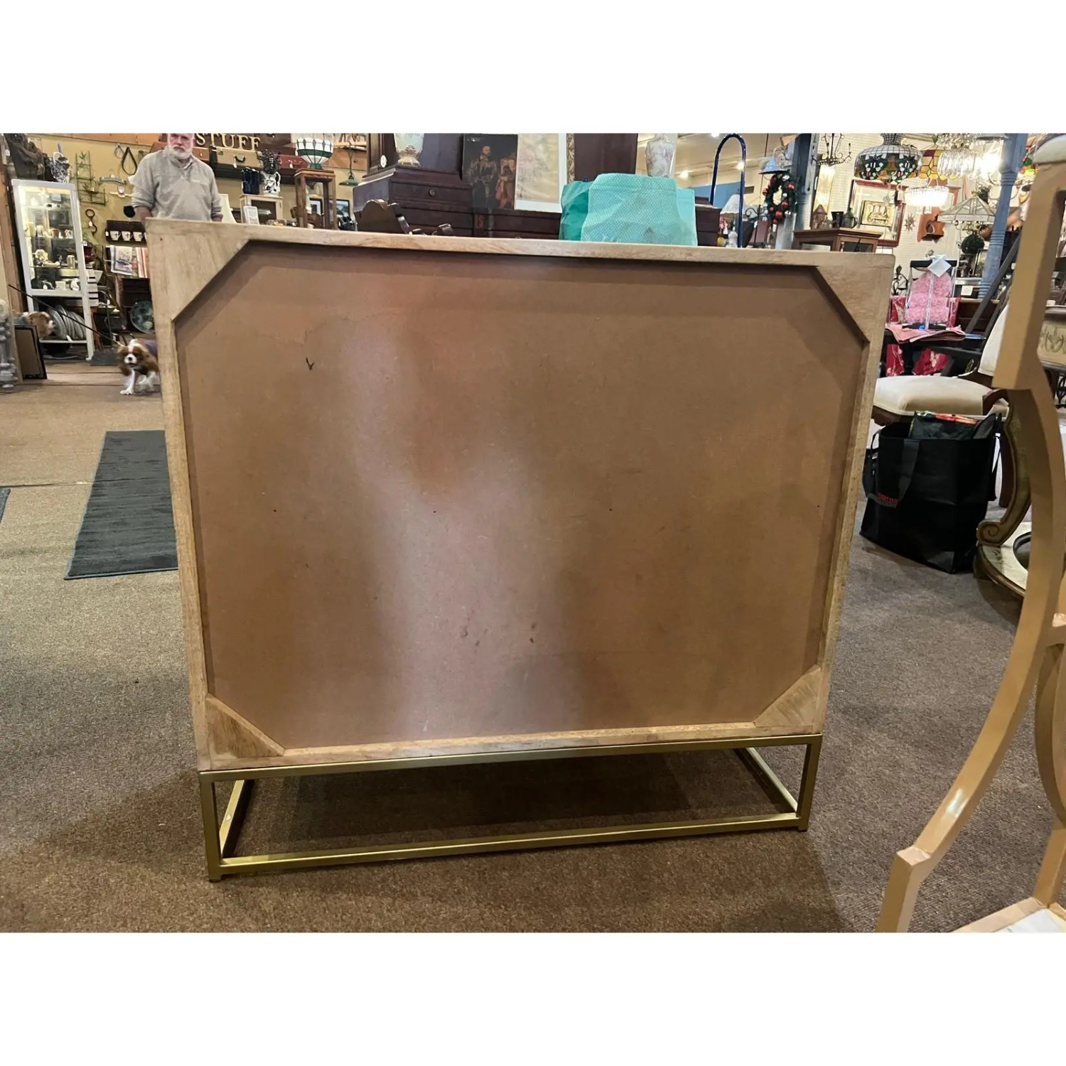 Natural Wood & Rattan Sliding Door Cabinet  - image-6