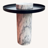 Modern Deco Style, Metal and Marble Accent Table
