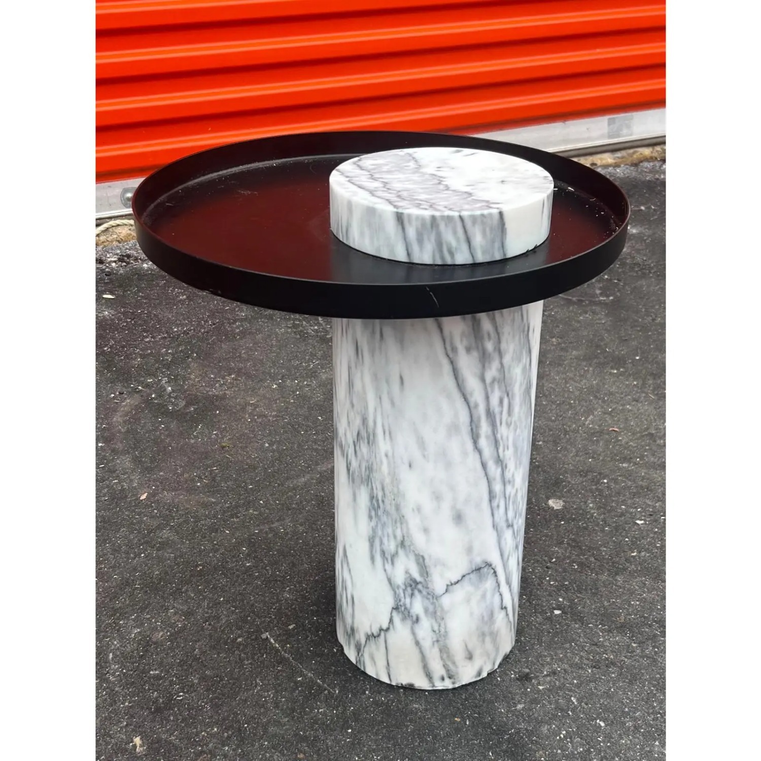 Modern Deco Style, Metal and Marble Accent Table - image-3
