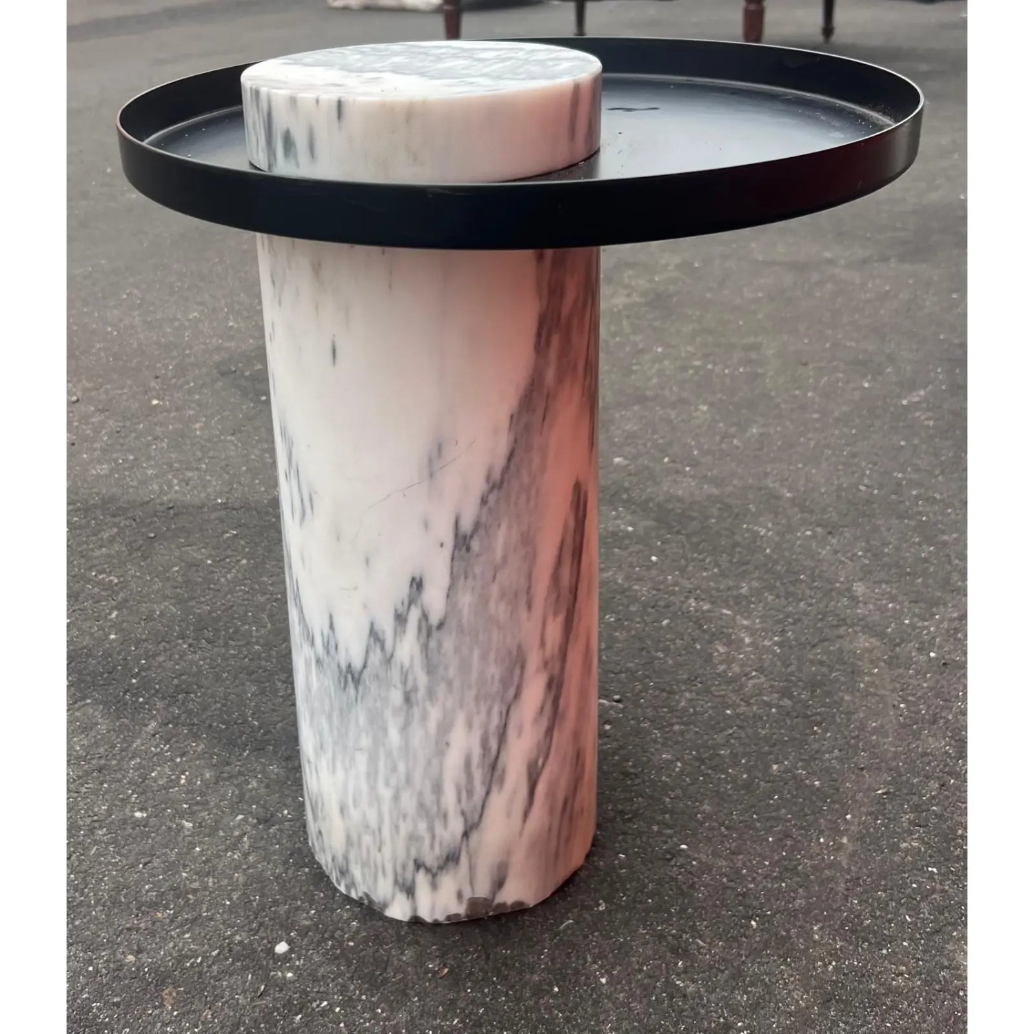 Modern Deco Style, Metal and Marble Accent Table - image-2