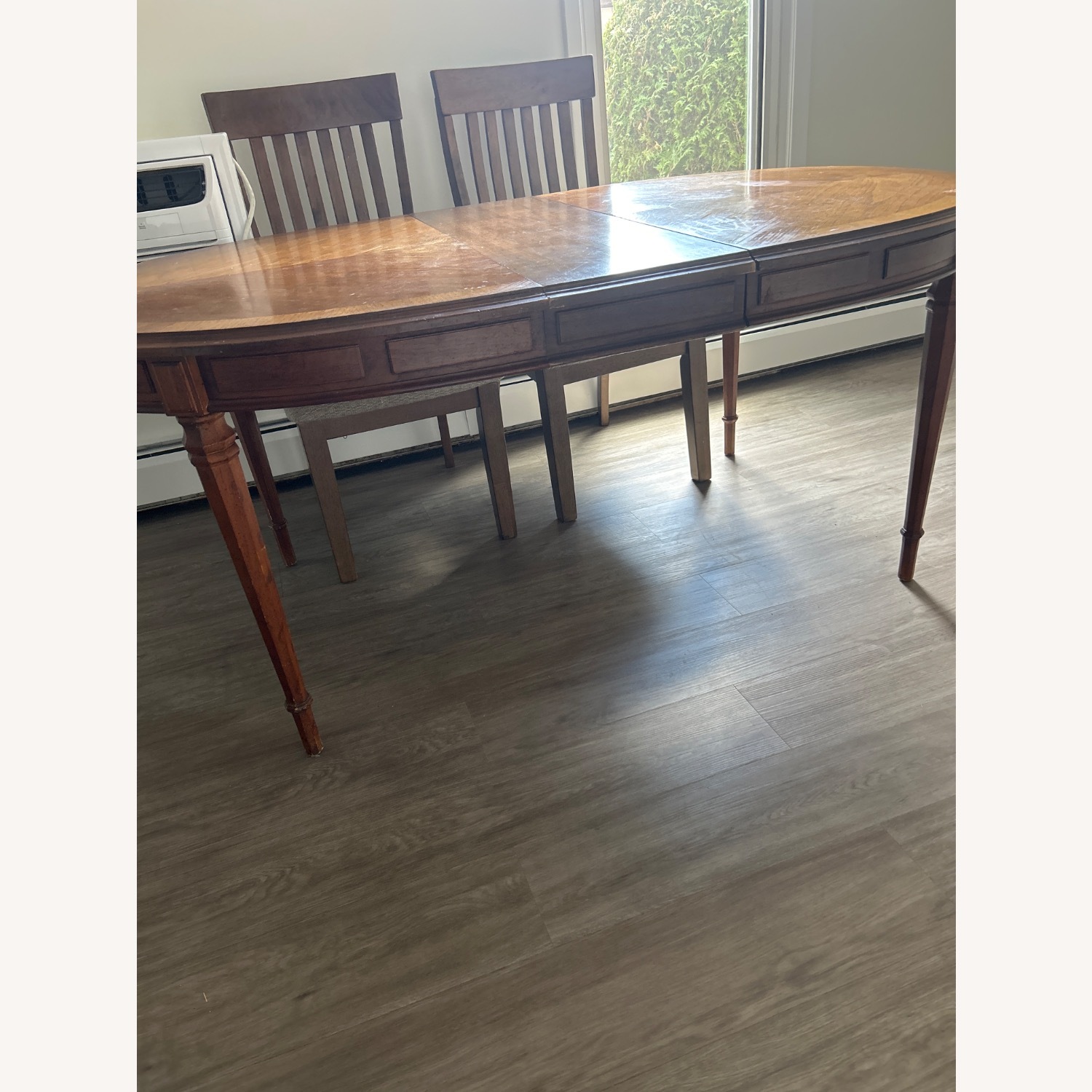 Dark Brown Wood Dining Table - image-3