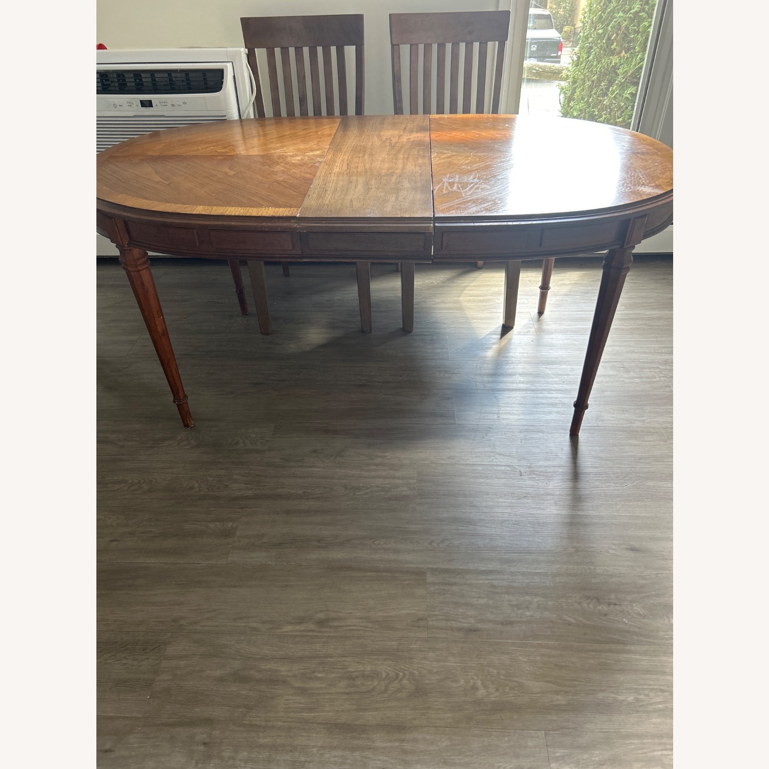 Dark Brown Wood Dining Table - image-2