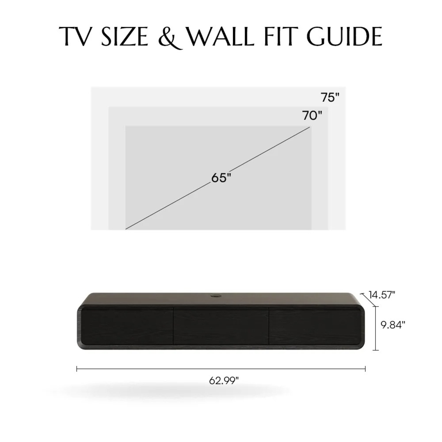 Black Wood Media Storage - image-3