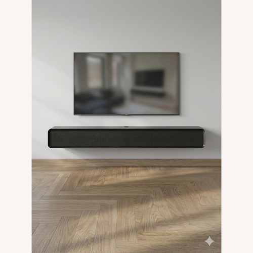 Used Black Wood Media Storage for sale on AptDeco