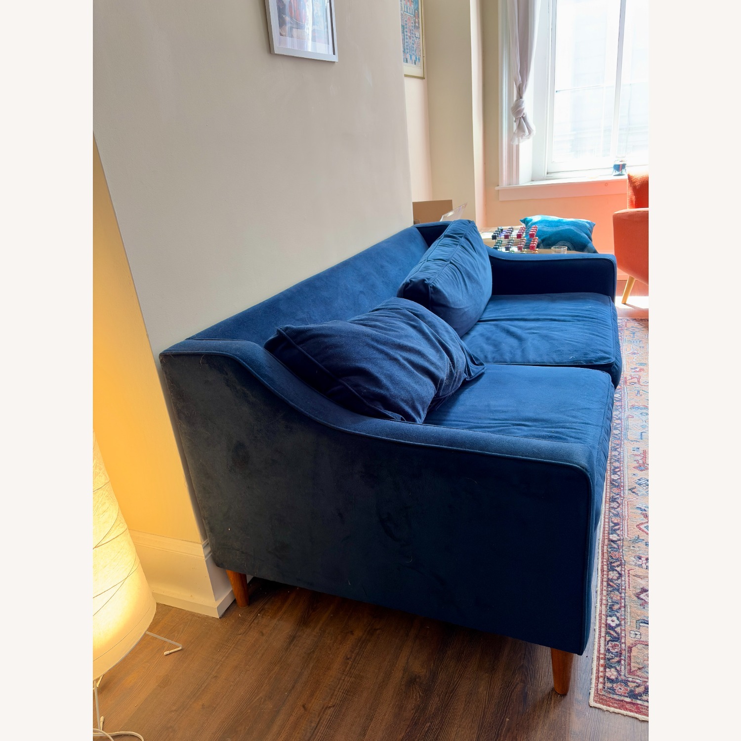 West Elm Goodwin Blue 2+ Seater Sofa - image-3