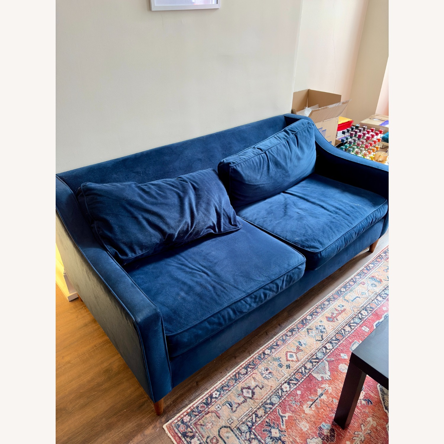 West Elm Goodwin Blue 2+ Seater Sofa - image-1