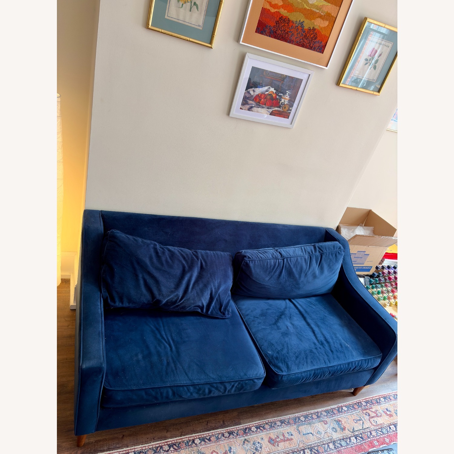 West Elm Goodwin Blue 2+ Seater Sofa - image-2