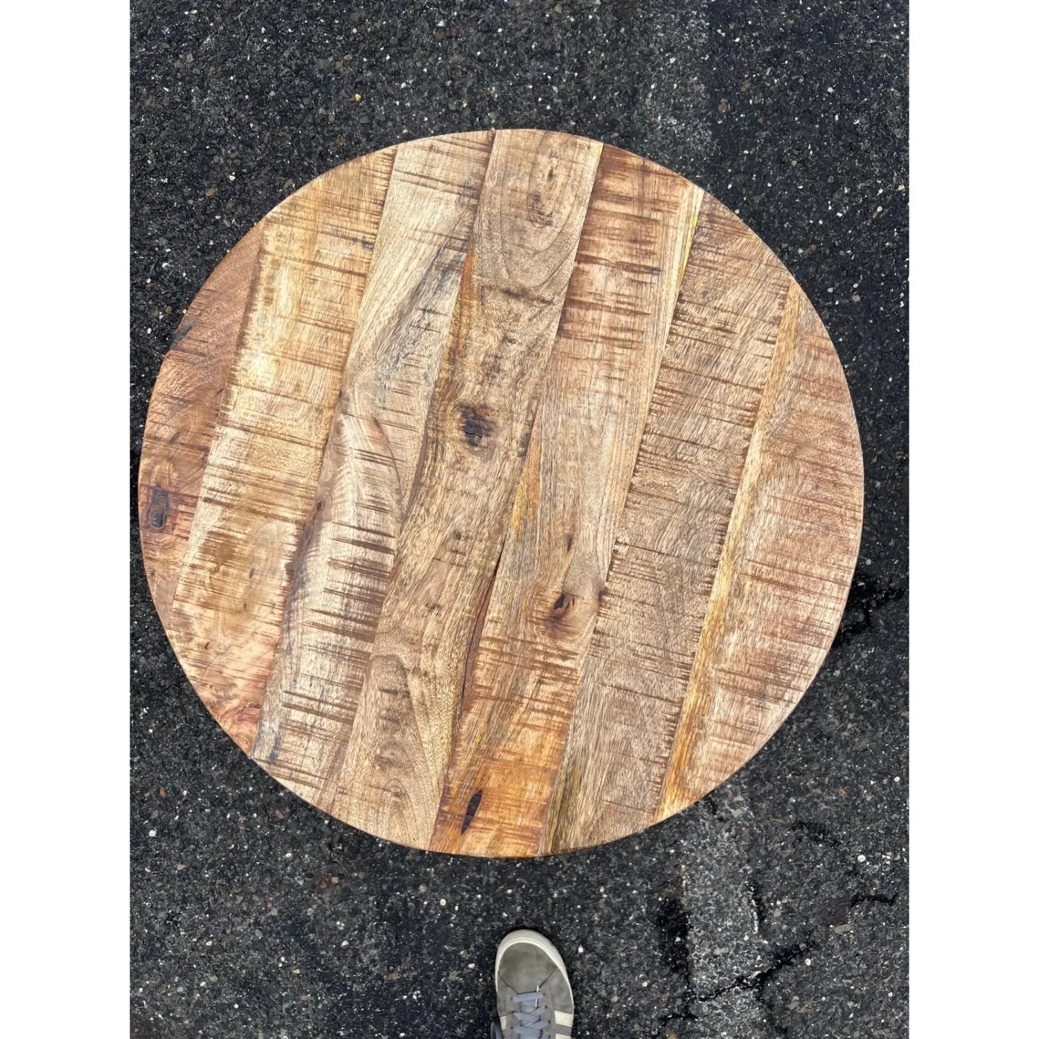 Round Wood & Metal Coffee Table - image-5