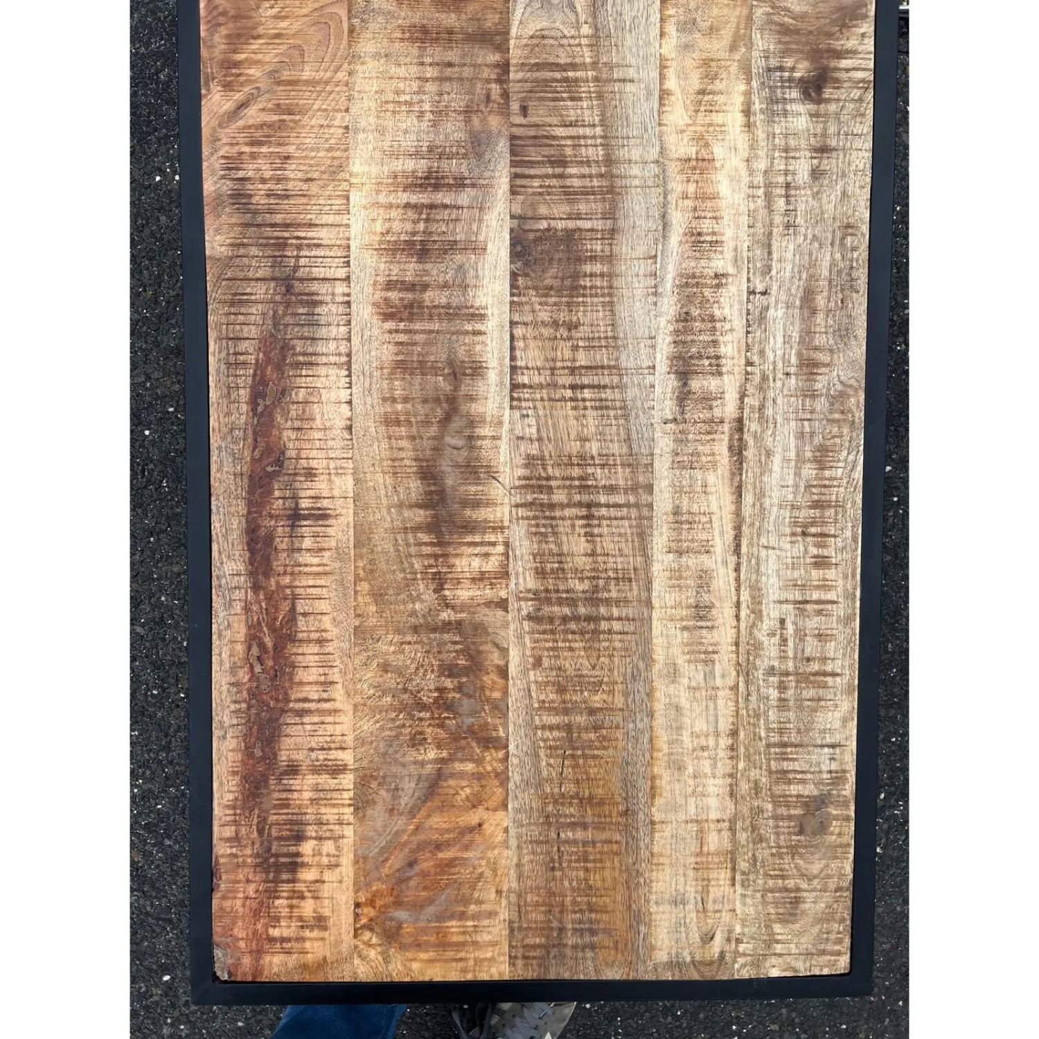 Wood & Black Metal Console Table - image-4