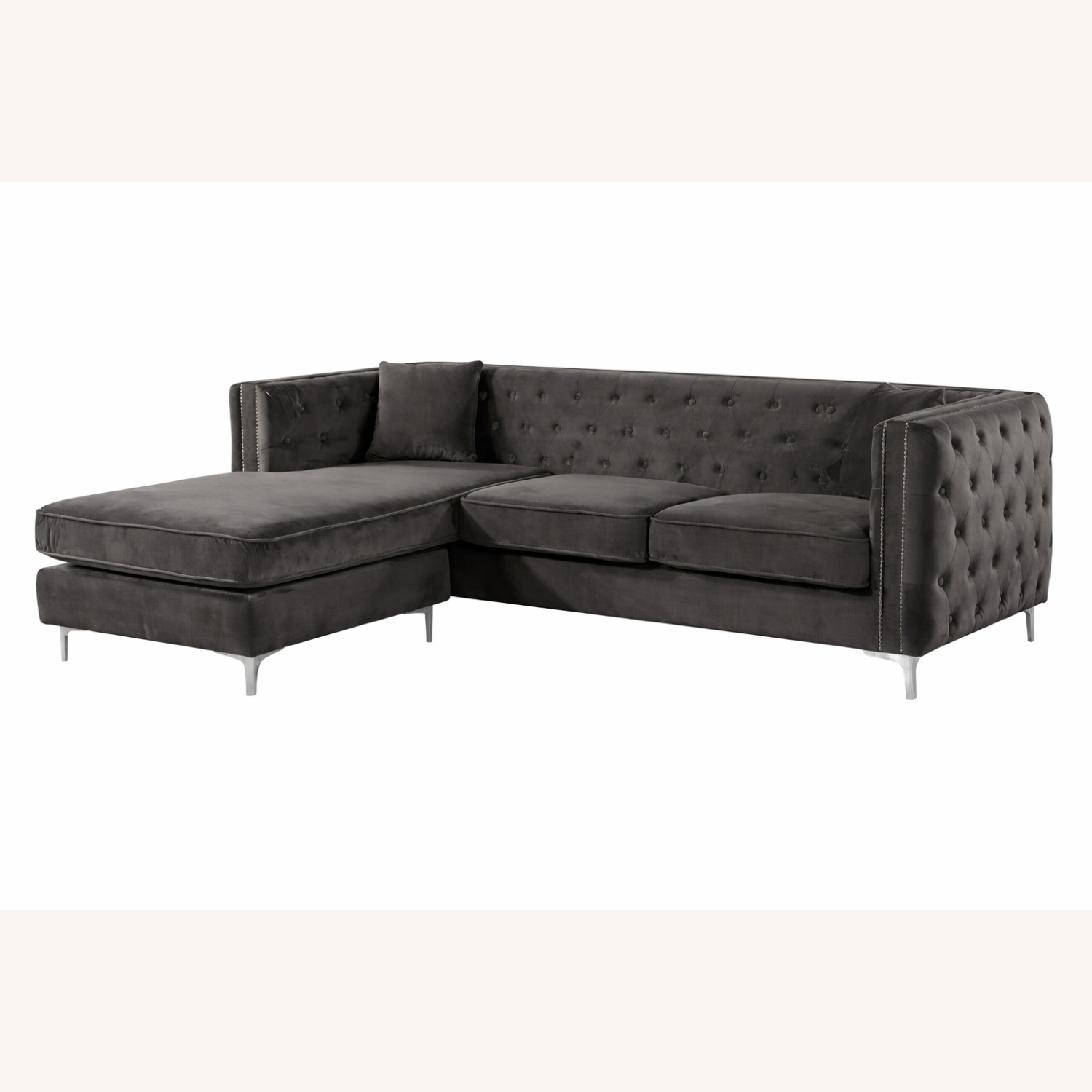 Wayfair Dark Gray Fabric 3+ Piece Sectional - image-4