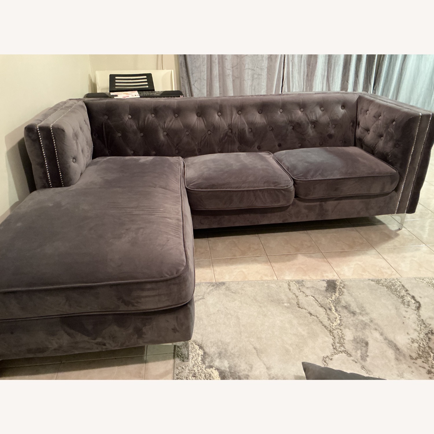 Wayfair Dark Gray Fabric 3+ Piece Sectional - image-3