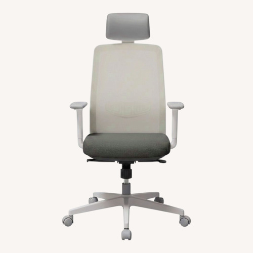 Used Sidz White and Blue Fabric Office Chair for sale on AptDeco