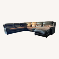 Dark Brown Leather 3+ Piece Sectional