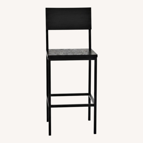 Used West Elm Rustic Dark Brown Wood Stools for sale on AptDeco