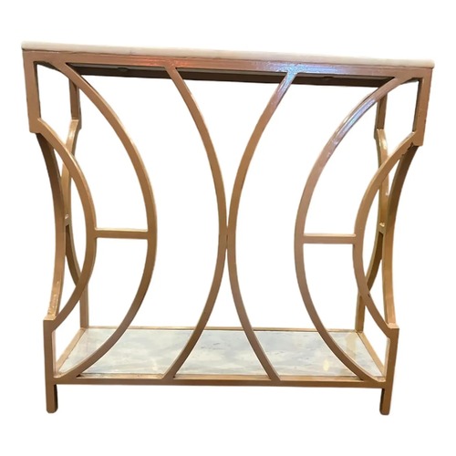 Used Iron Marble Top Console Table  for sale on AptDeco