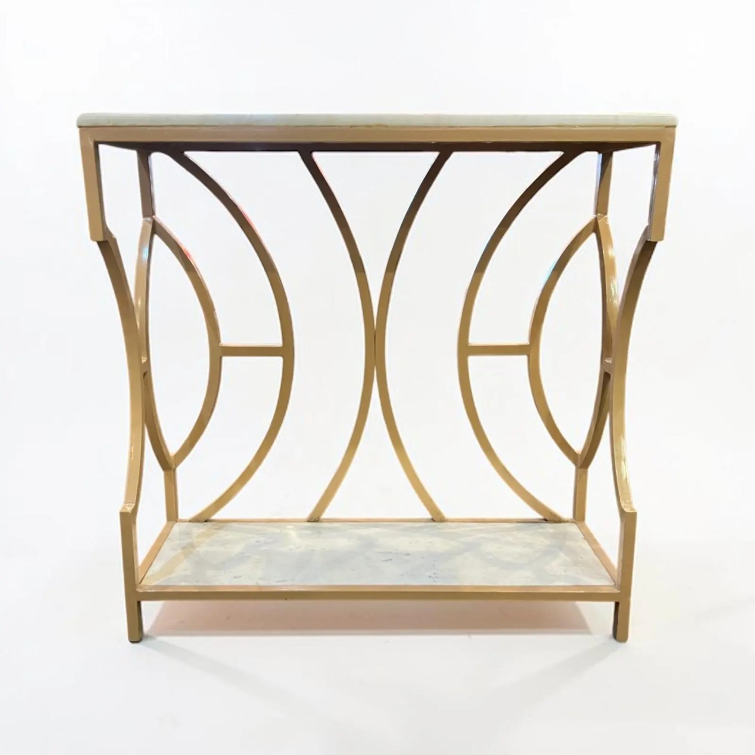 Iron Marble Top Console Table  - image-3