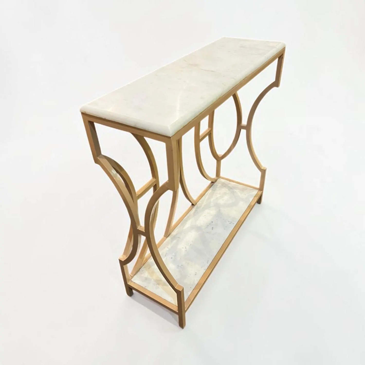 Iron Marble Top Console Table  - image-4