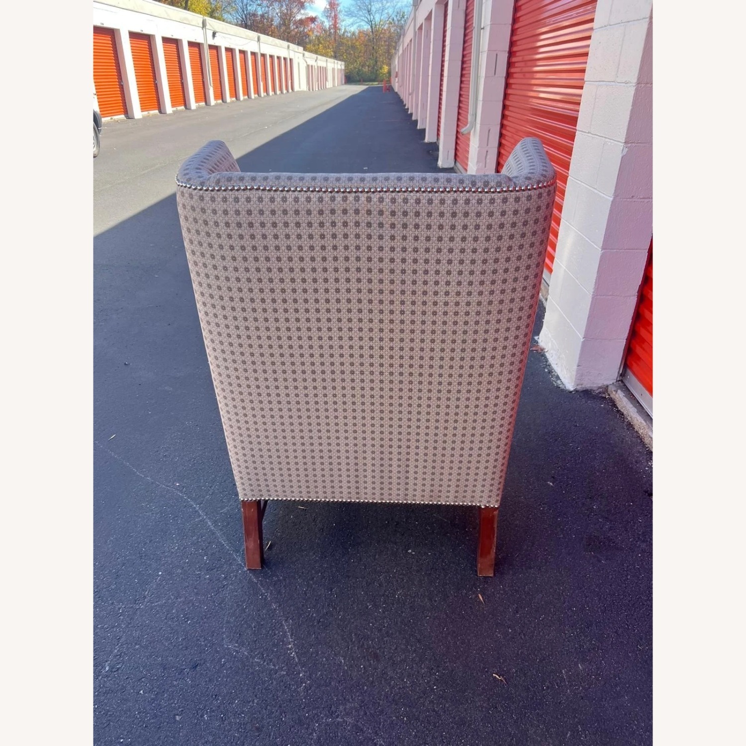 Wingback Accent Chair & Matching Ottoman - image-6