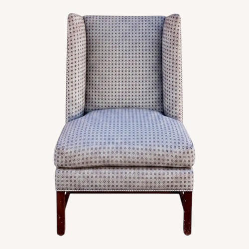 Used Wingback Accent Chair & Matching Ottoman for sale on AptDeco