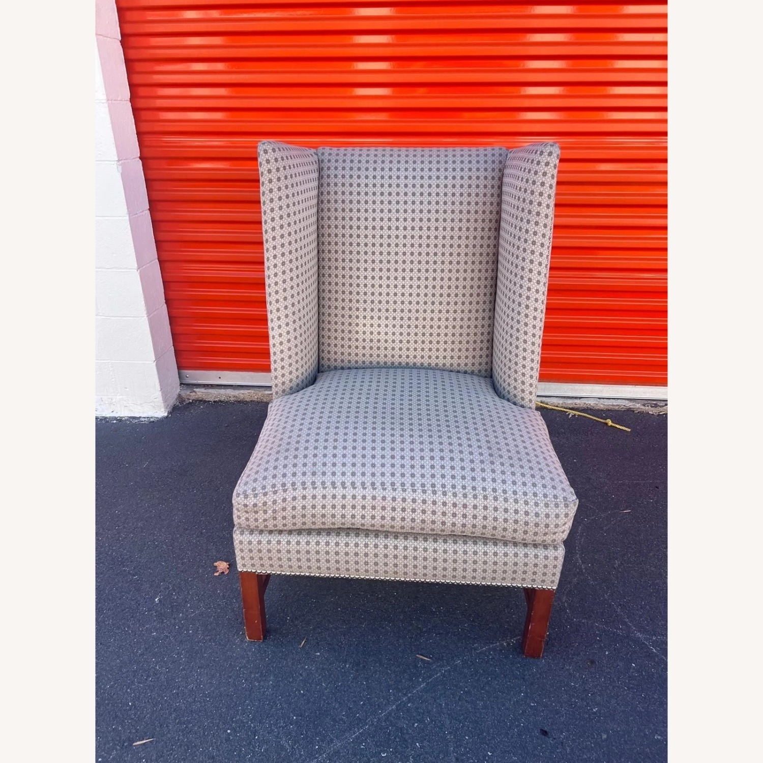 Wingback Accent Chair & Matching Ottoman - image-5