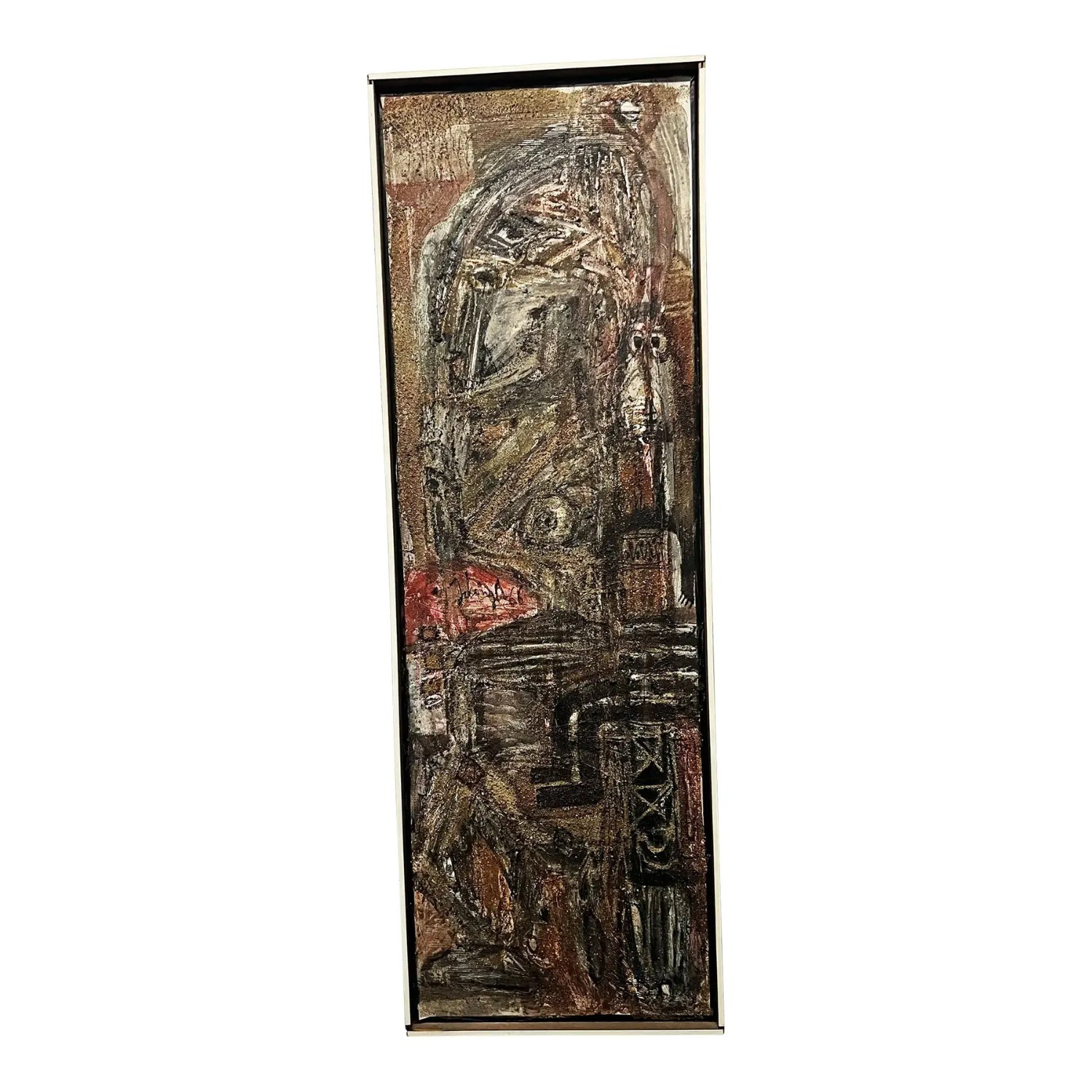 2 Georges Ebrin Adingra “Totems” MCM Paintings - image-12