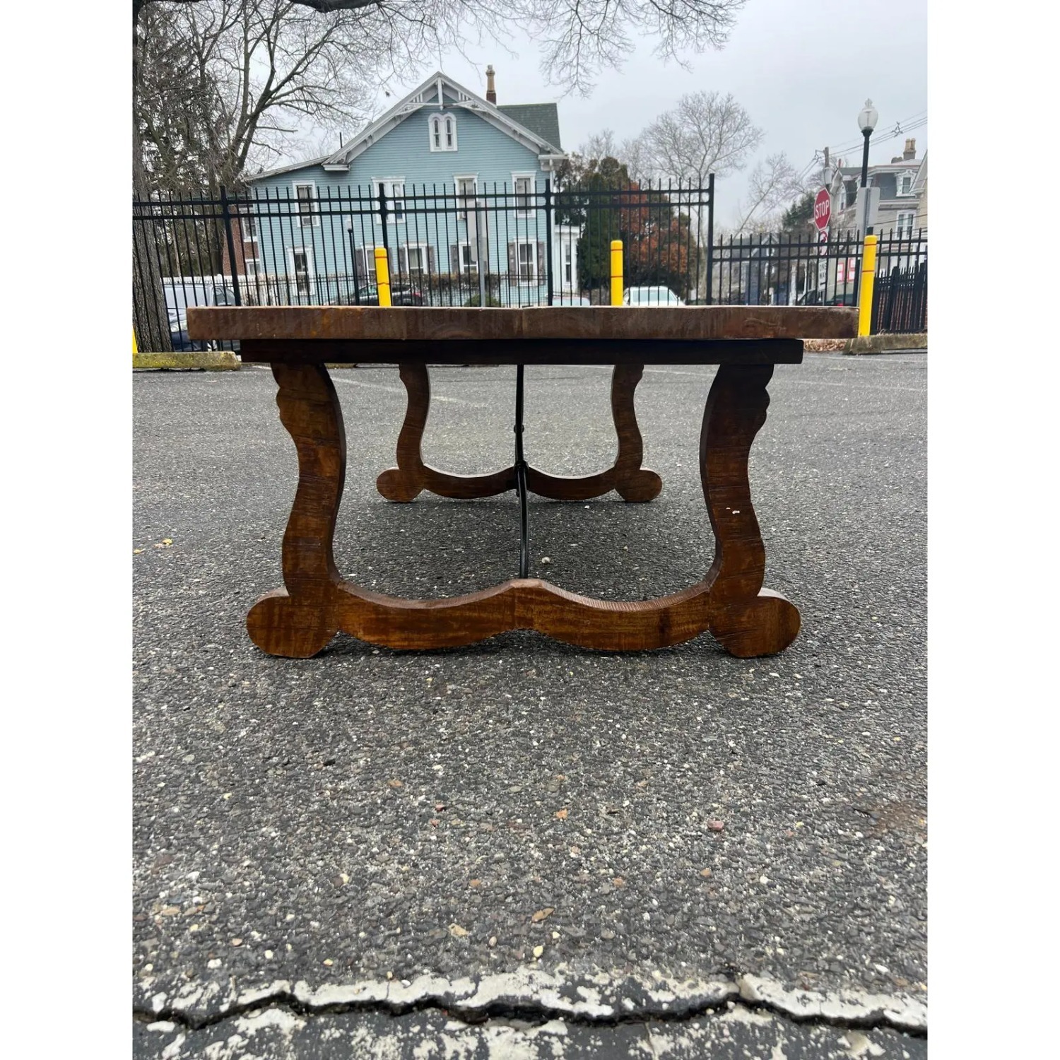  Solid Wood Trestle Dining Table - image-4