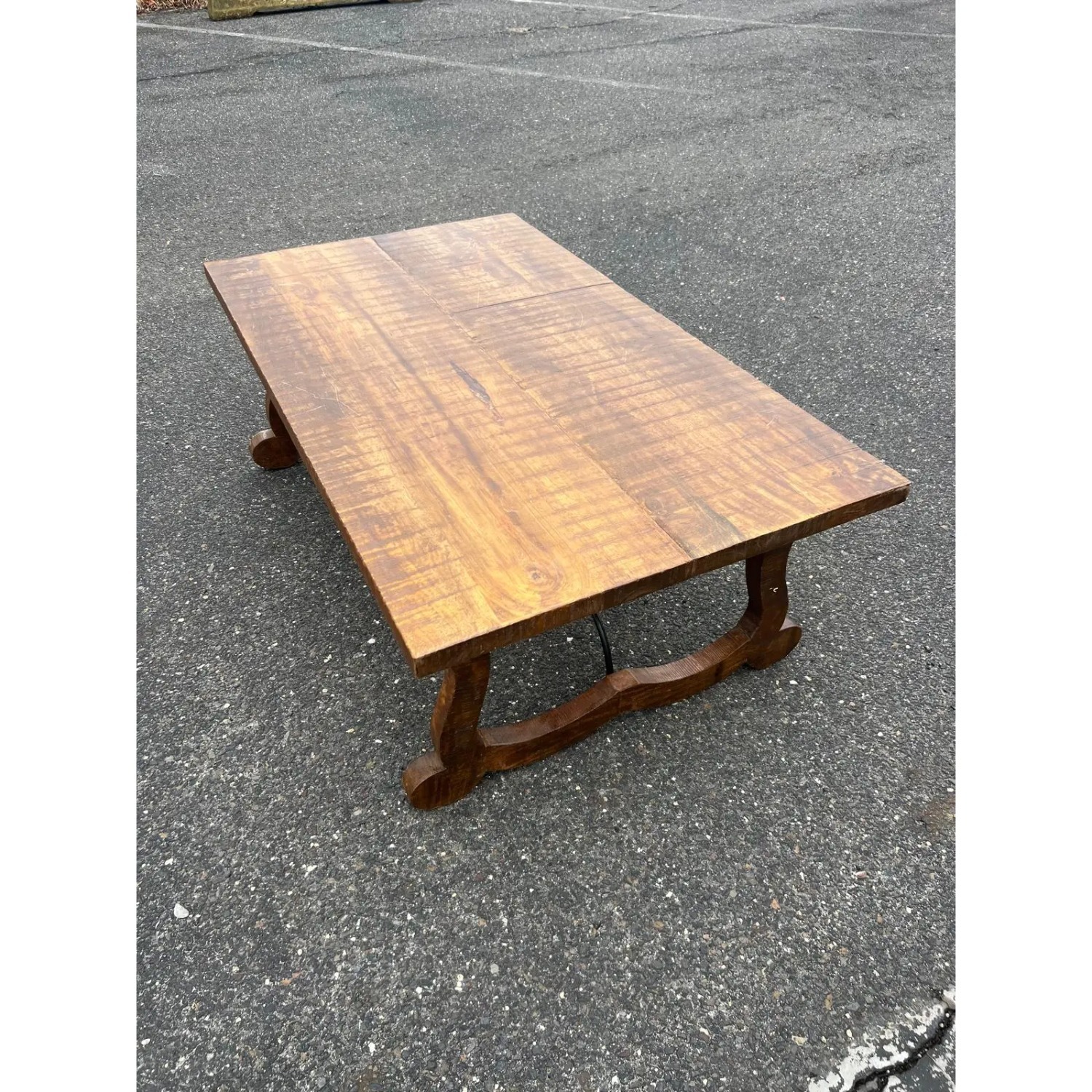  Solid Wood Trestle Dining Table - image-7