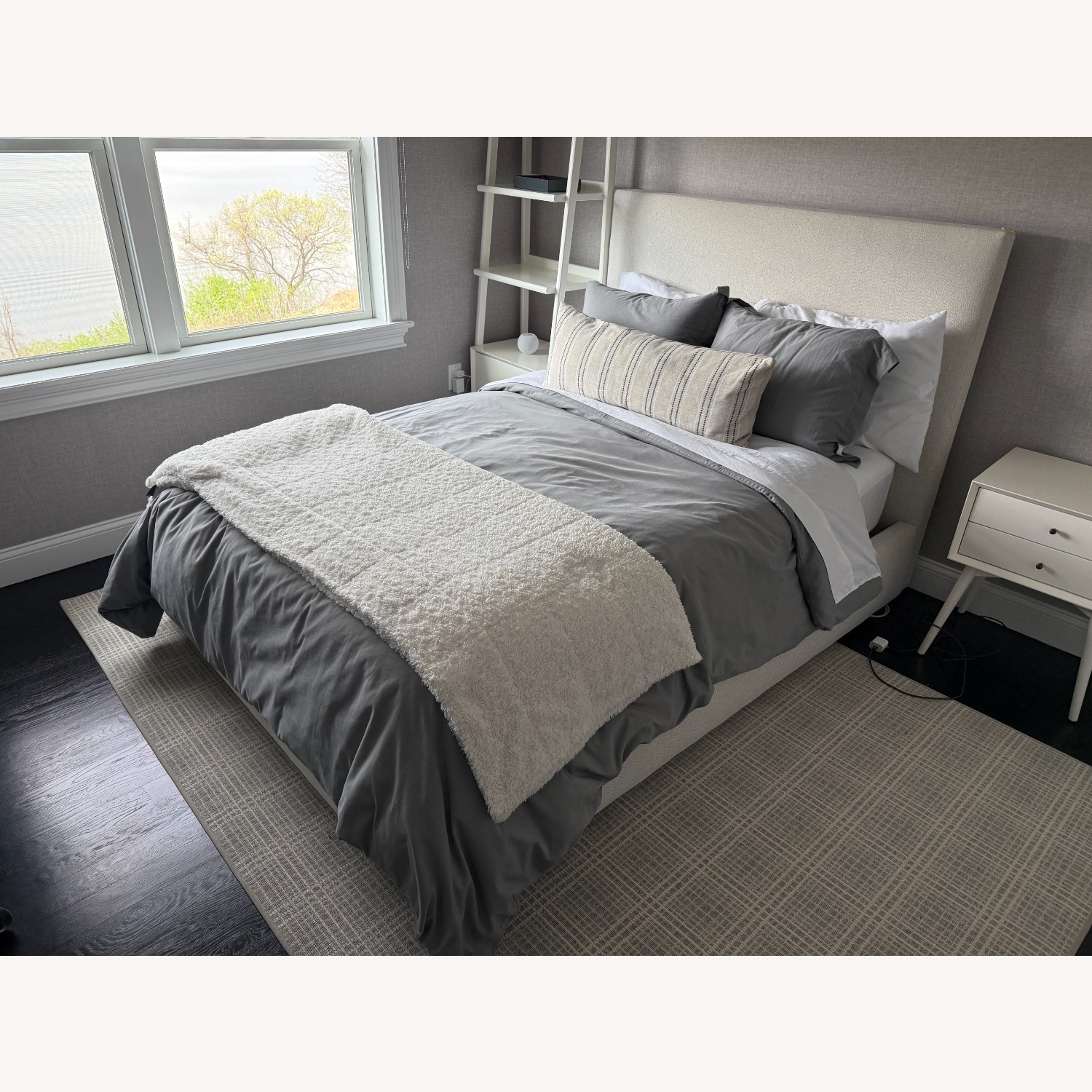 Room & Board Avery Light Gray Full Bed - image-2