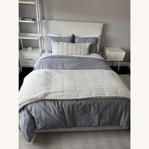 Used Room & Board Avery Light Gray Full Bed for sale on AptDeco