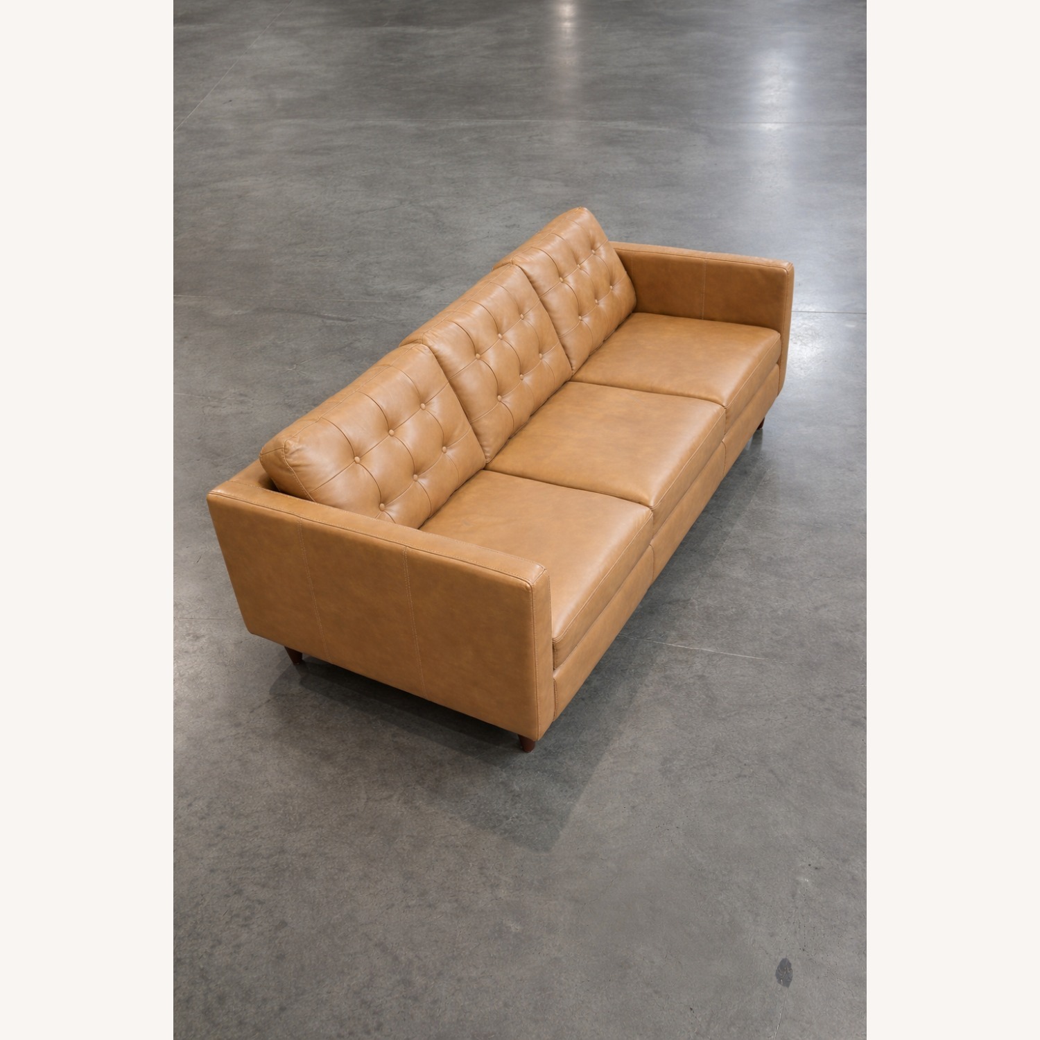 Genuine Leather Left Power Incliner Sofa - image-2