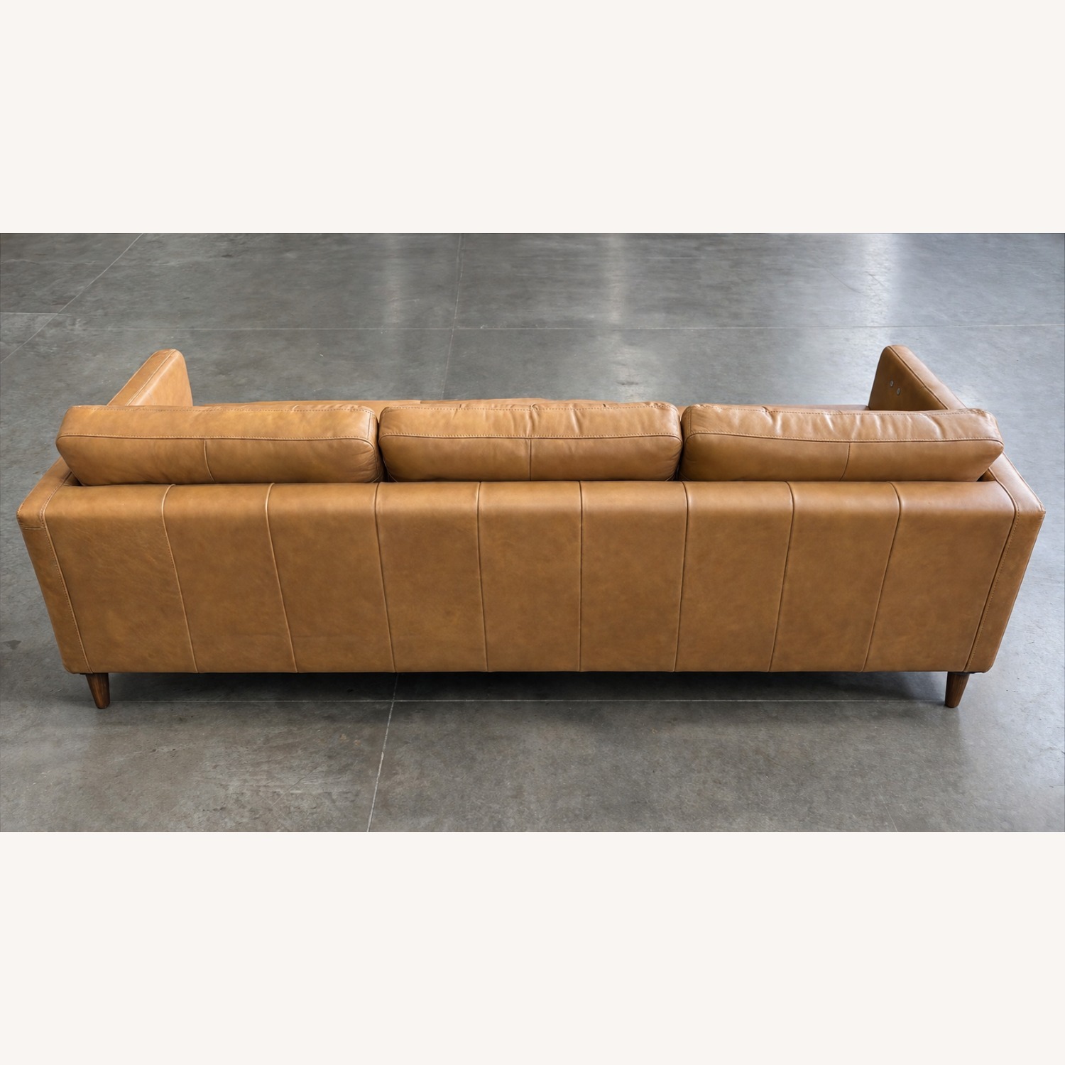 Genuine Leather Left Power Incliner Sofa - image-3
