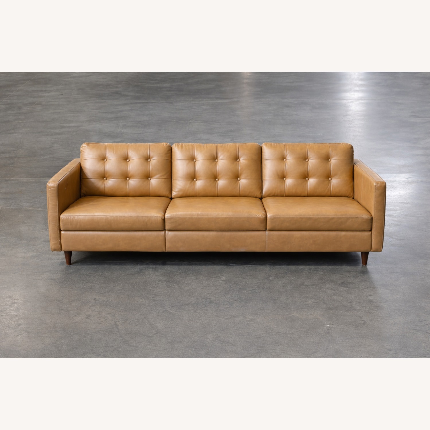 Genuine Leather Left Power Incliner Sofa - image-1
