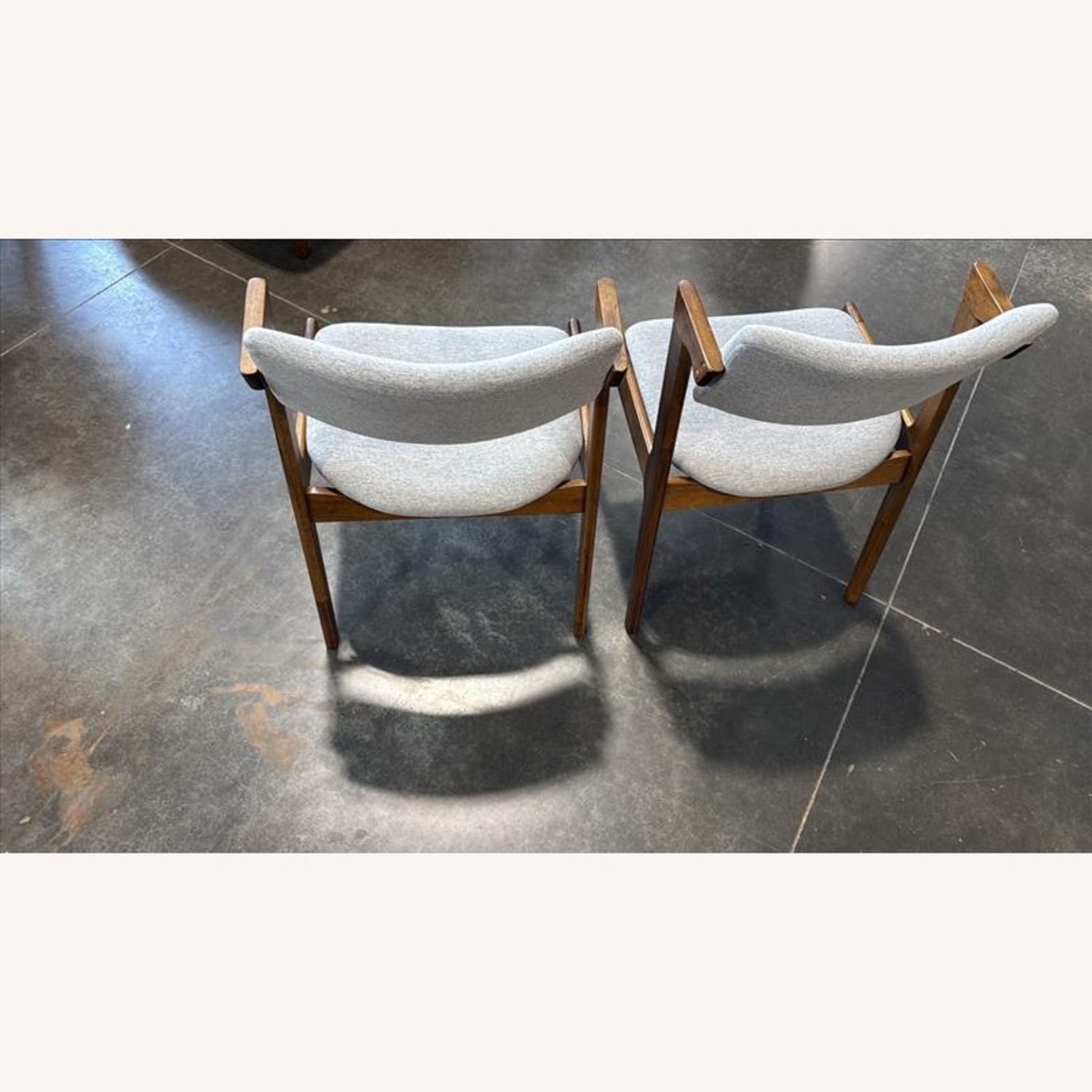 Light Gray Fabric Dining Chair - image-2