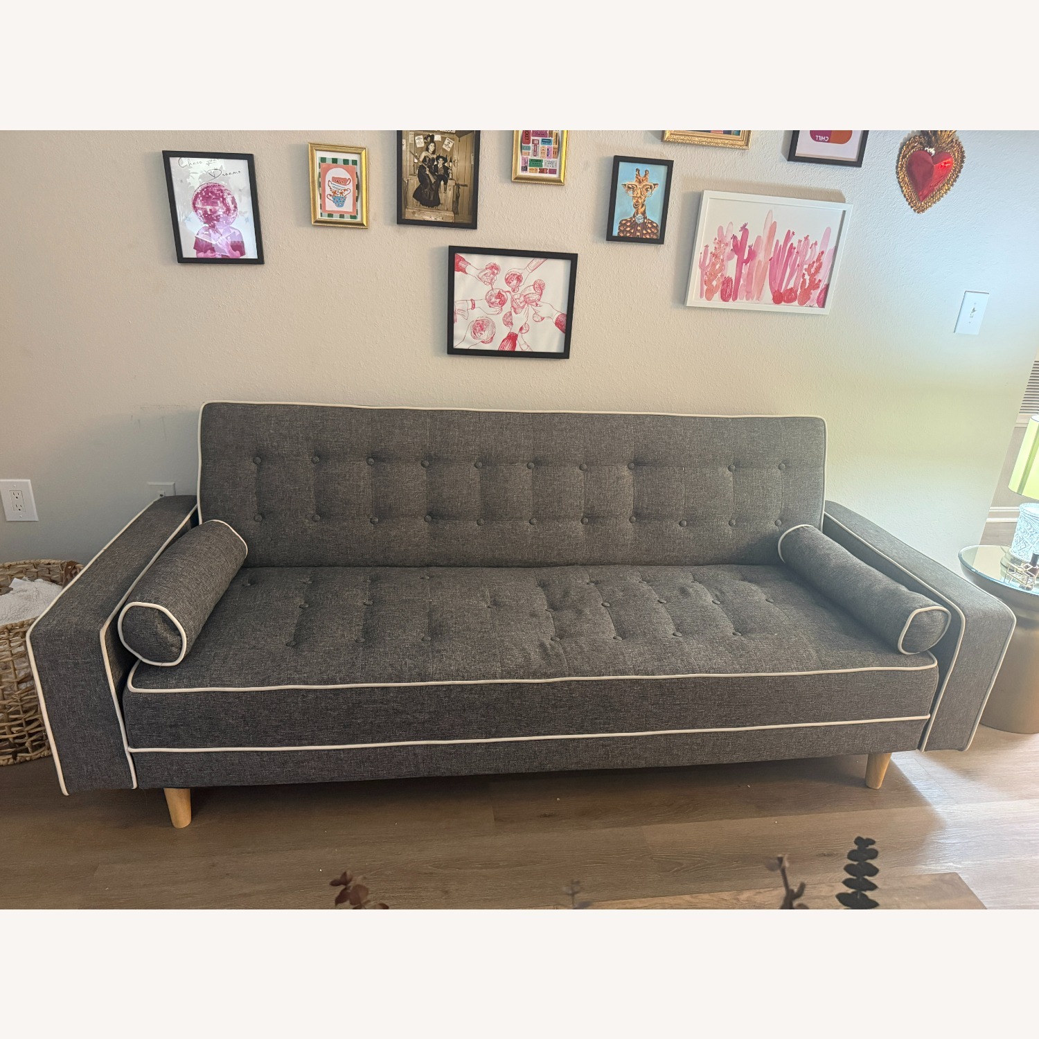 Wayfair Farias Twin 88'' Upholstered Convertible Sofa - image-2