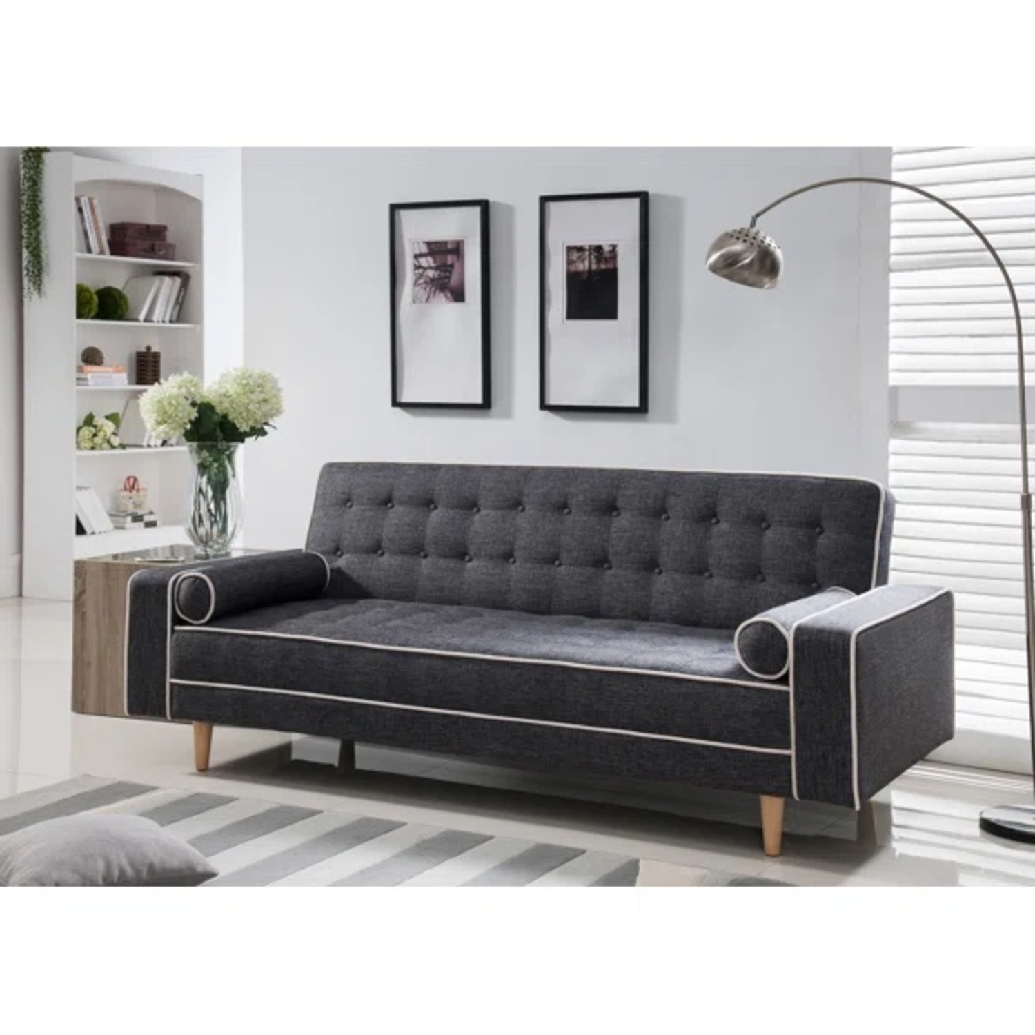 Wayfair Farias Twin 88'' Upholstered Convertible Sofa - image-8