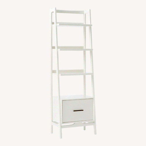 Used West Elm Mid-century White Wood Bookcase for sale on AptDeco
