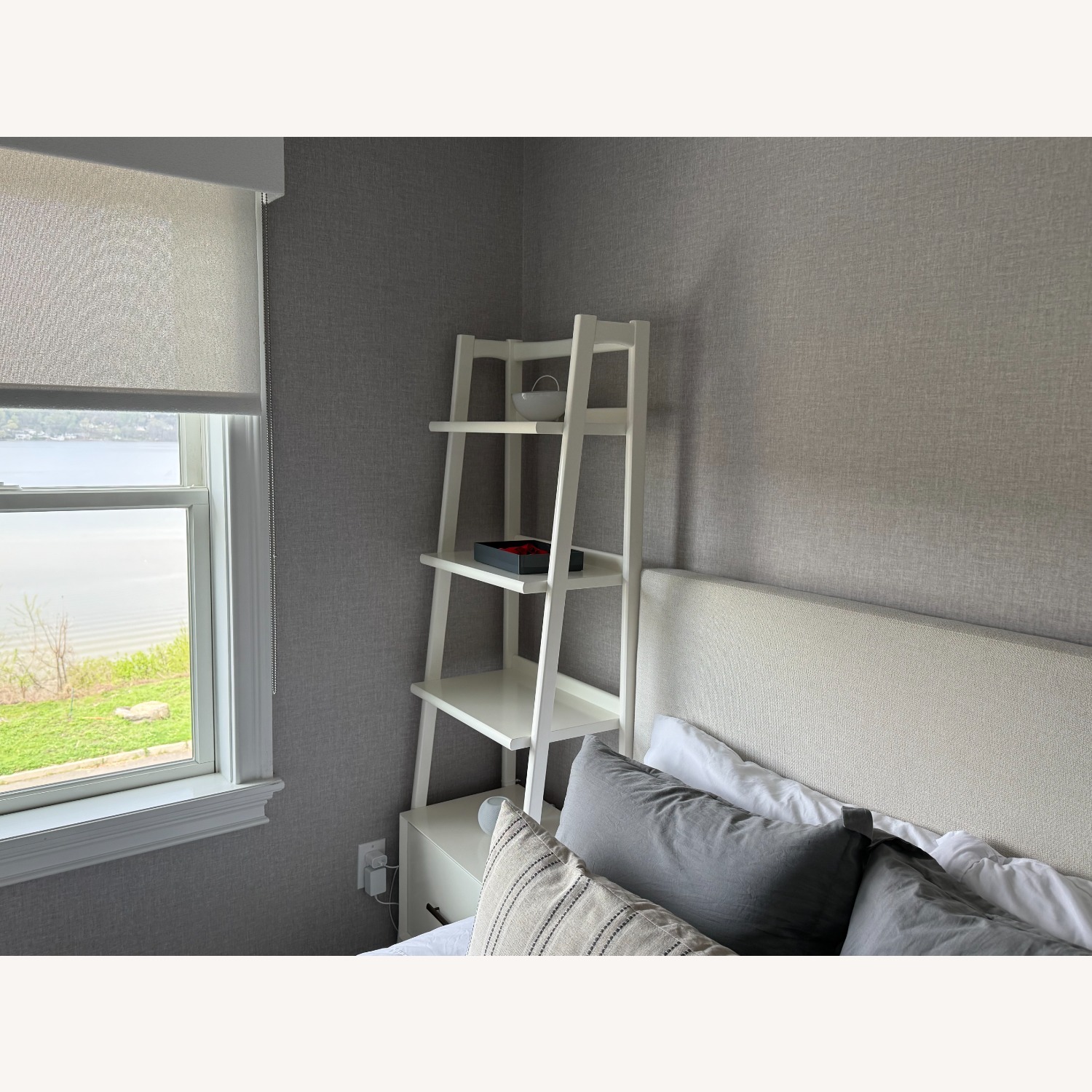 West Elm Mid-century White Wood Bookcase - image-3