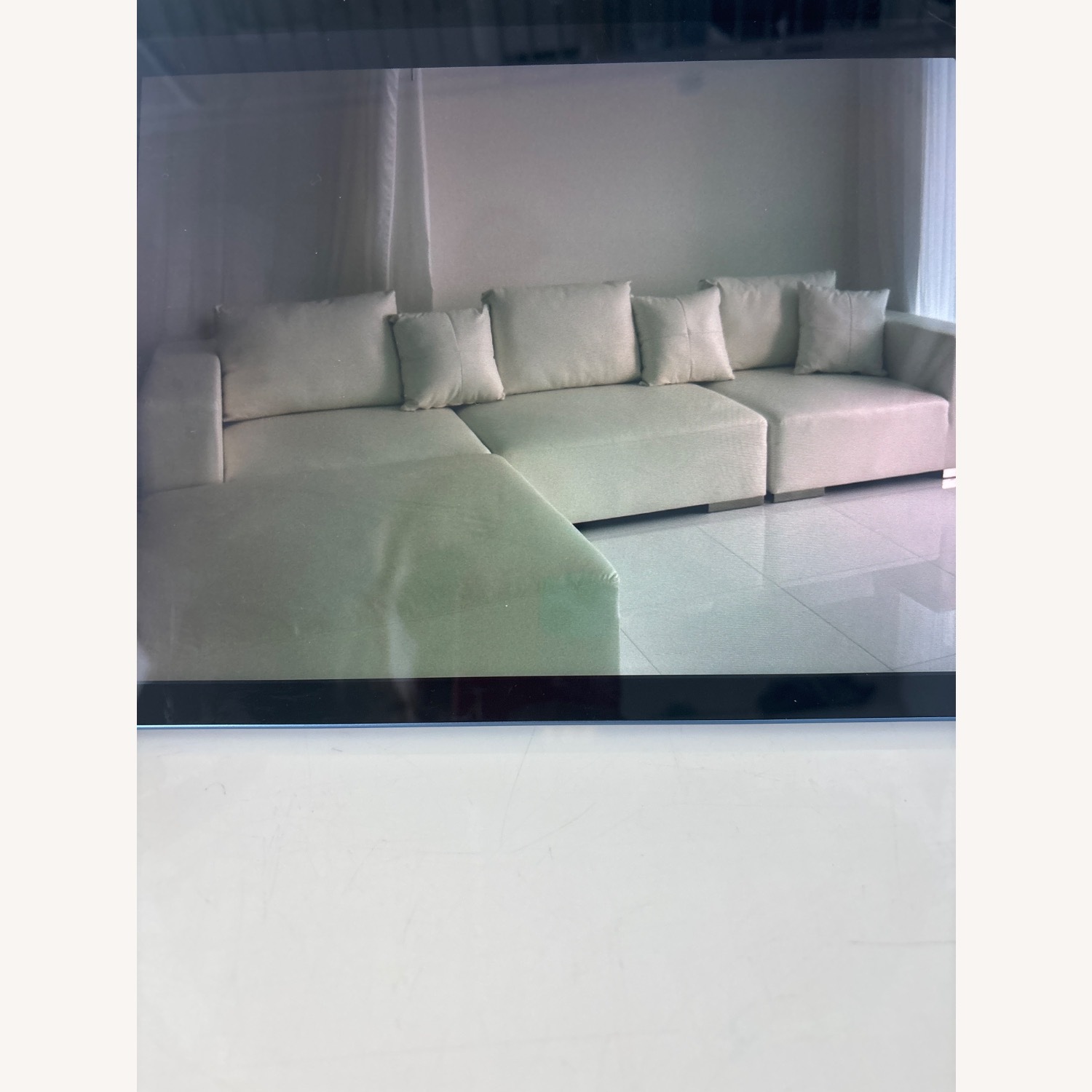 White 3+ Piece Sectional - image-1