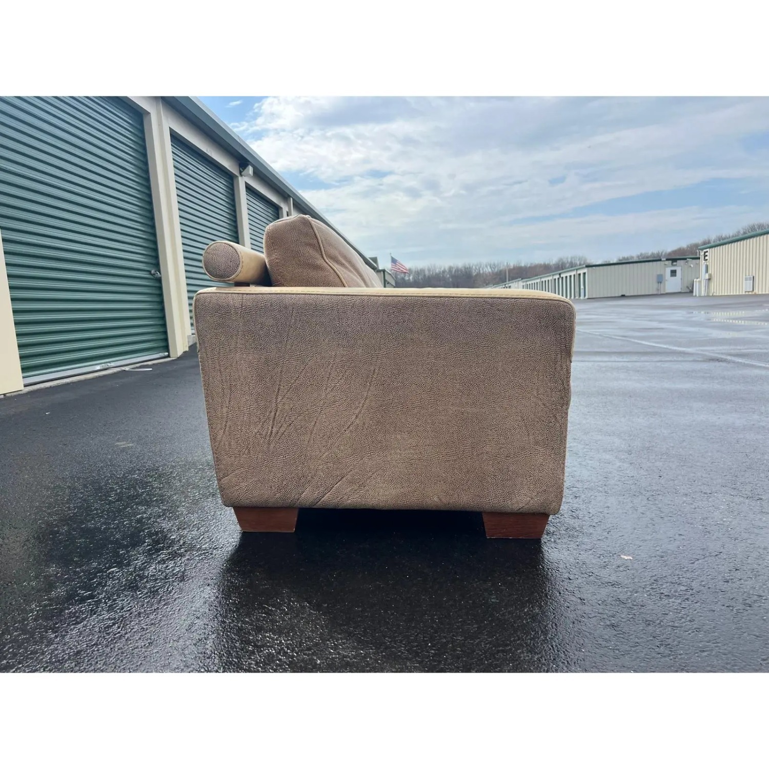 Vintage Two-Tone Leather Sofa - image-10