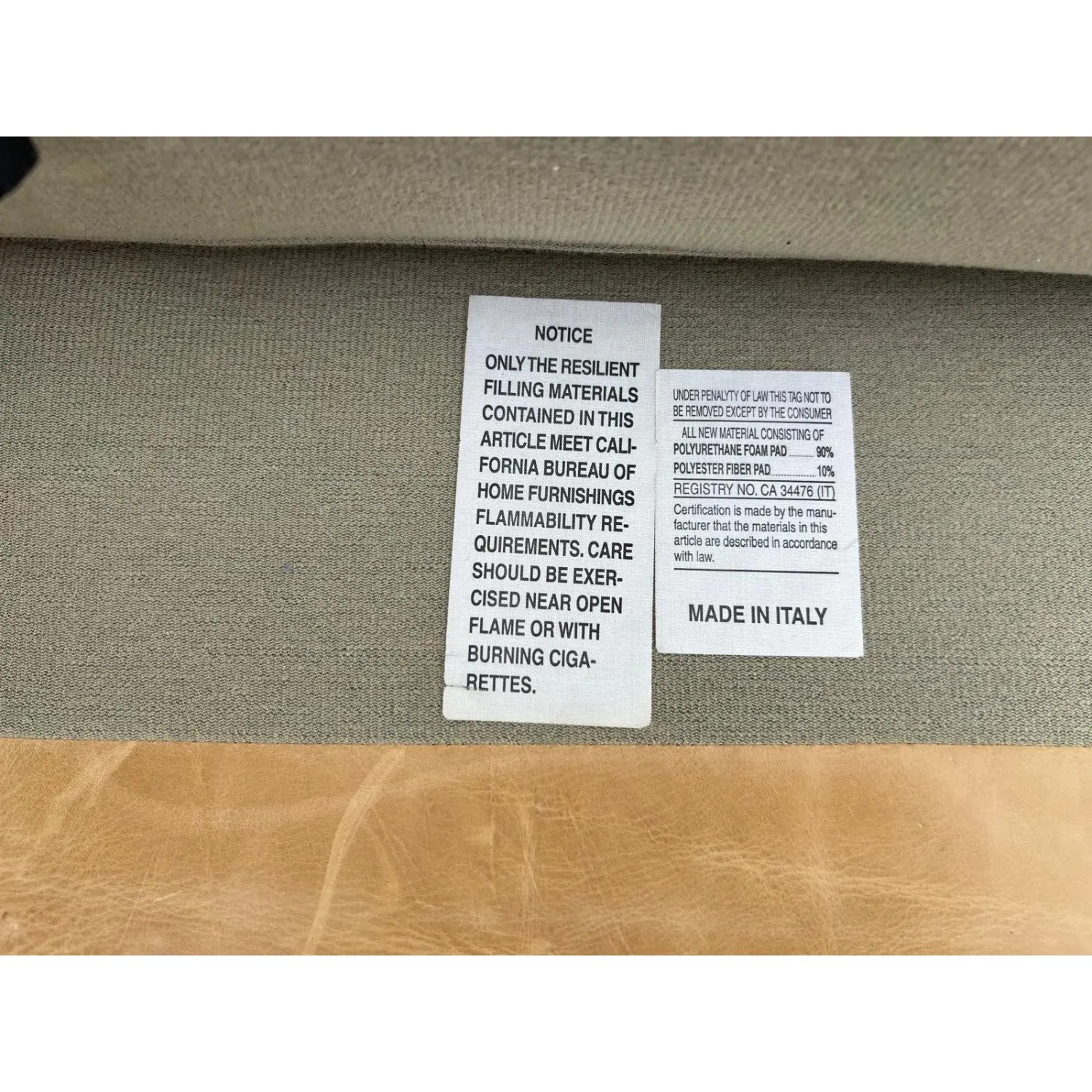 Vintage Two-Tone Leather Sofa - image-11