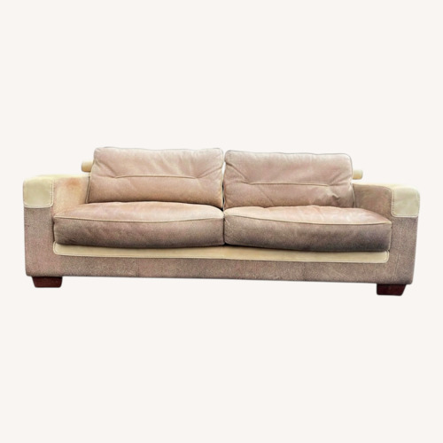 Used Vintage Two-Tone Leather Sofa for sale on AptDeco