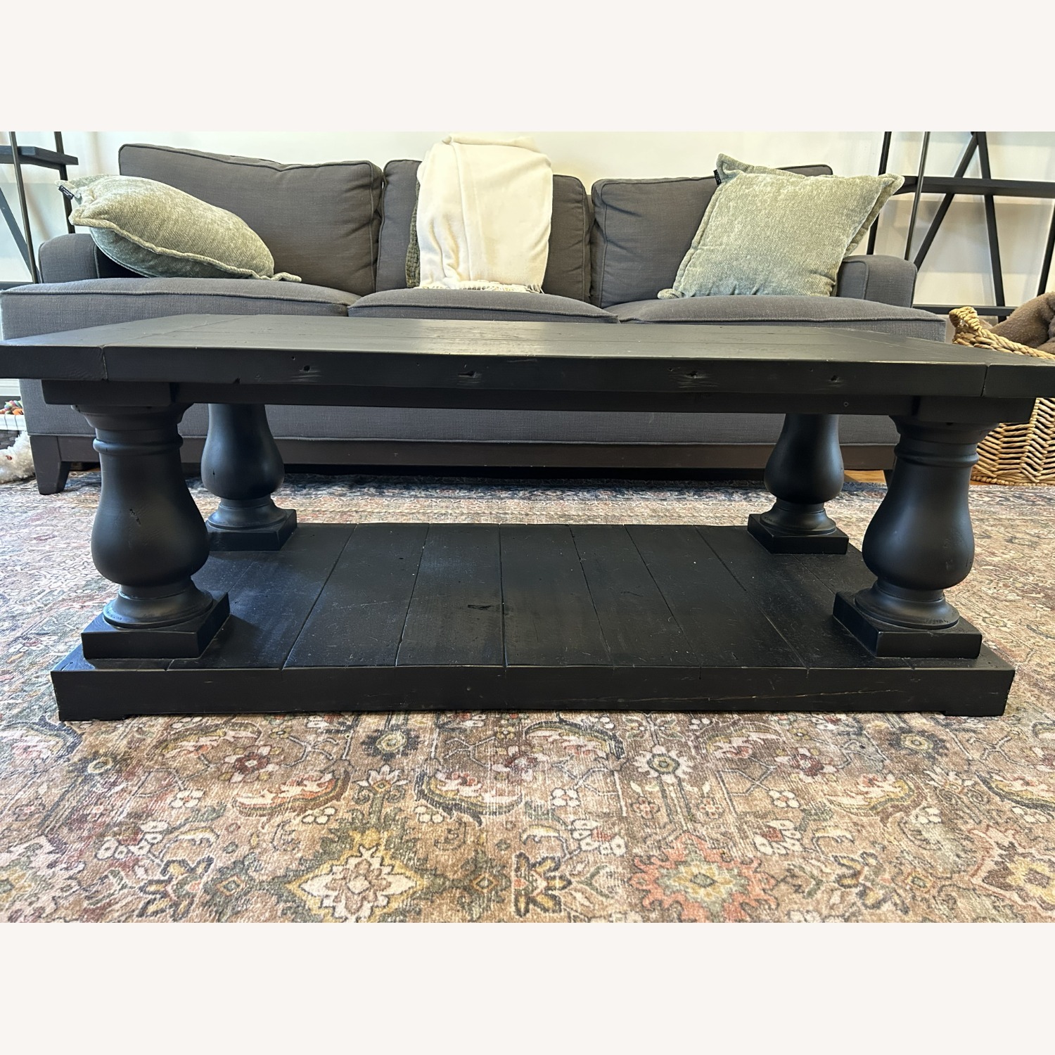 Restoration Hardware Balustrade Salvaged Wood Coffee Table - image-2