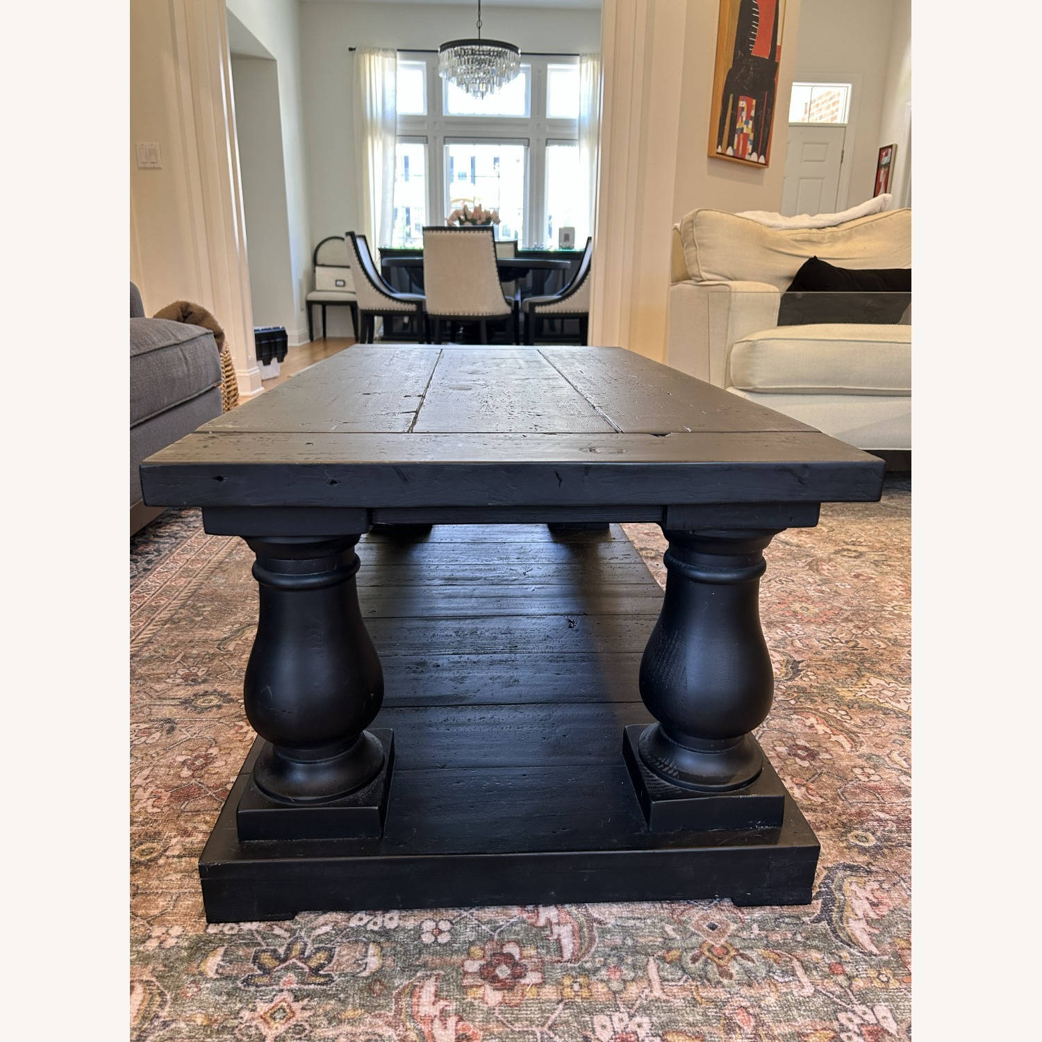 Restoration Hardware Balustrade Salvaged Wood Coffee Table - image-3