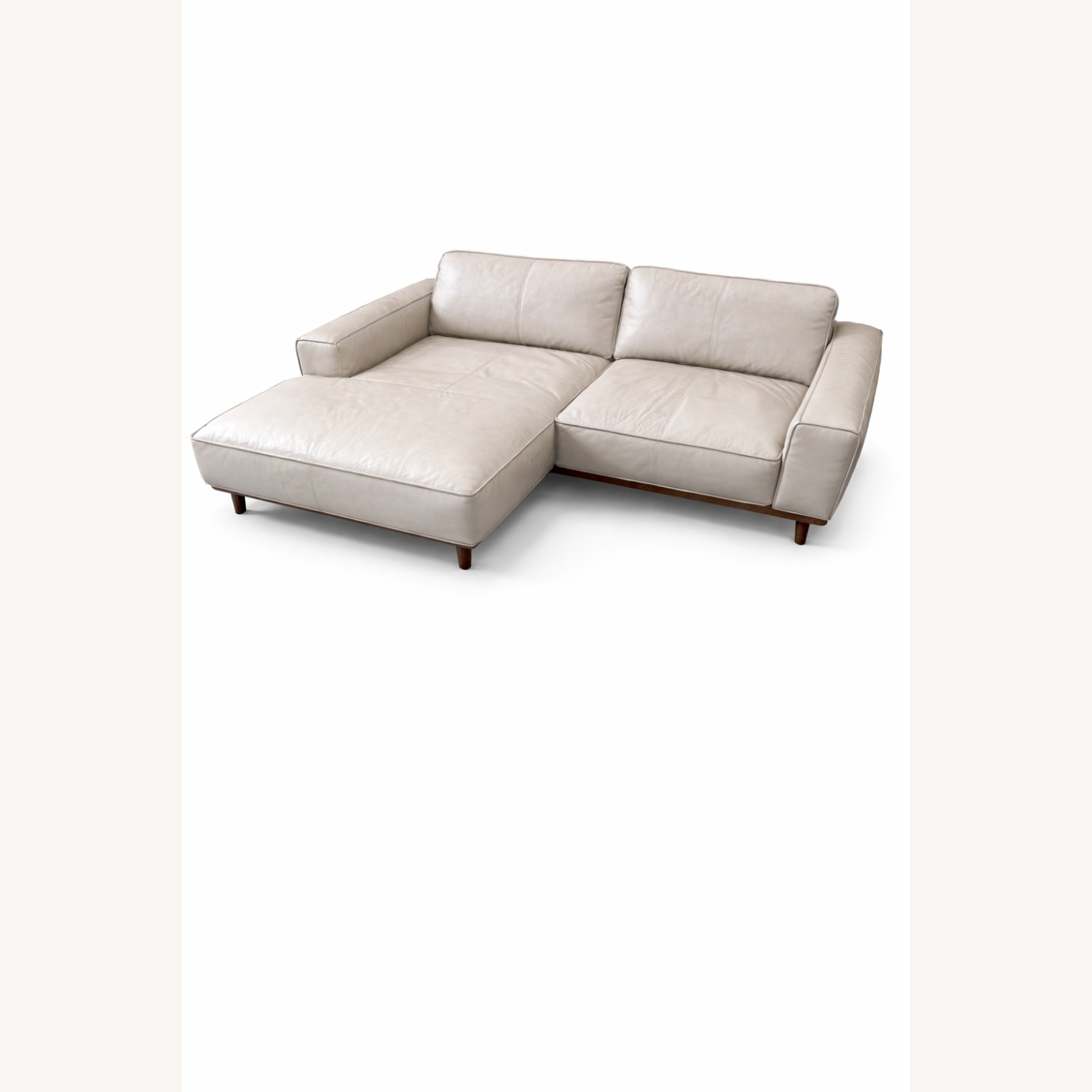 Beige Leather Sectional Sofa - image-2
