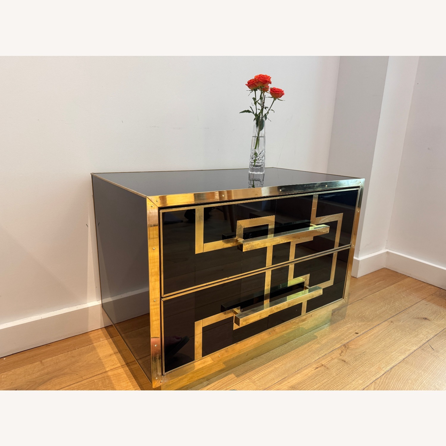 Black Glass Side Tables - image-1