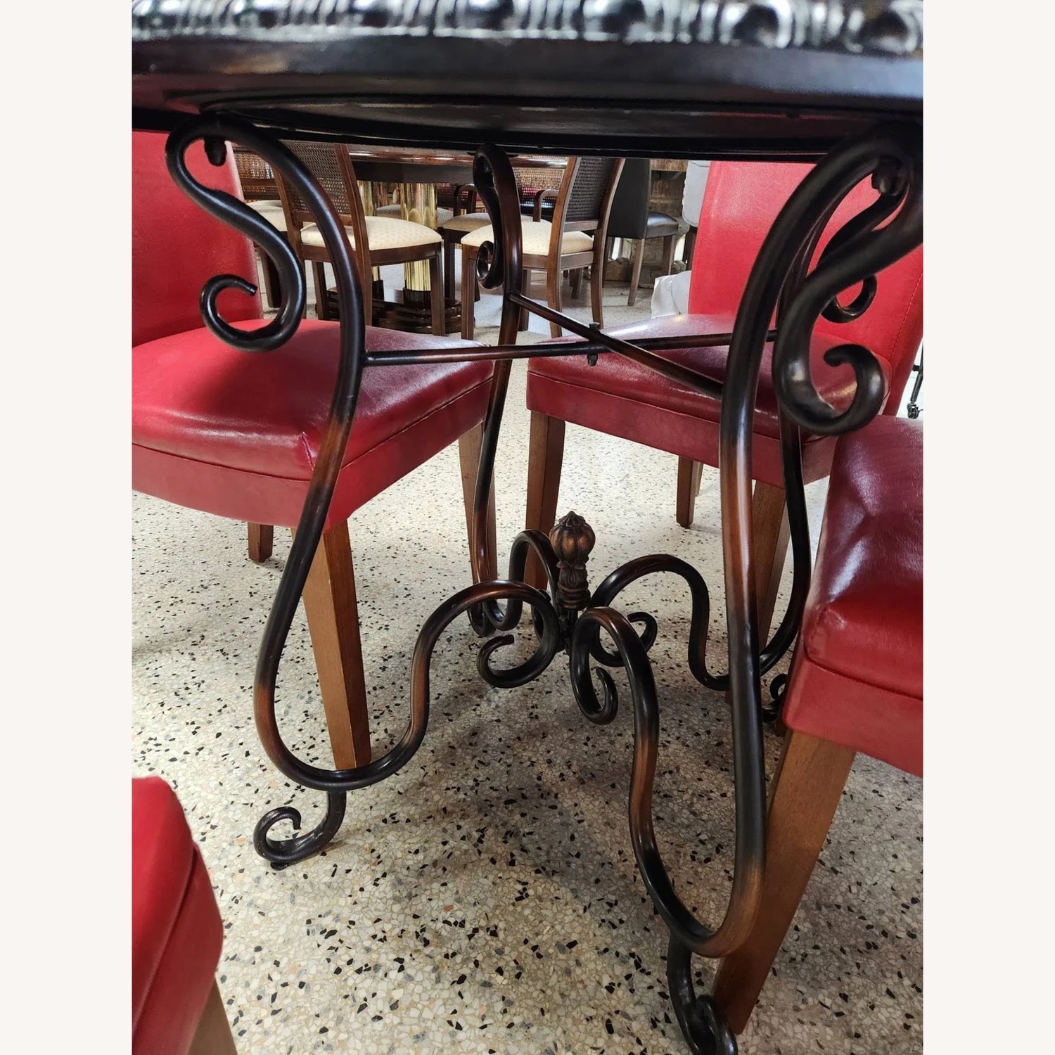 Pier 1 Imports Glass Top Wood Dining Table - image-1