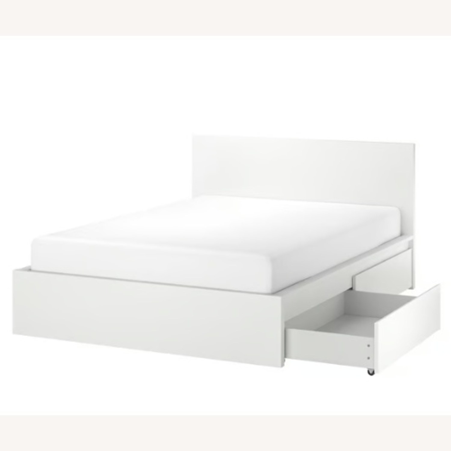 IKEA MALM White Queen Bed Storage Drawers - image-4
